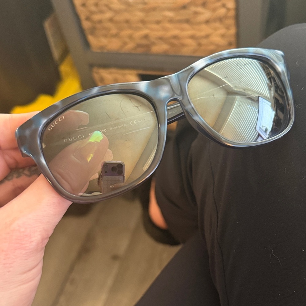 Gucci Black and Red Sunglasses